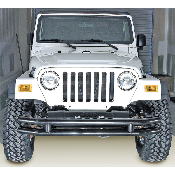 Rugged Ridge FRONT TUBE BUMPER WITHOUT RISER, BLACK, 76-06 JEEP CJ, WRANGLER/UNLIMITED 11560.02